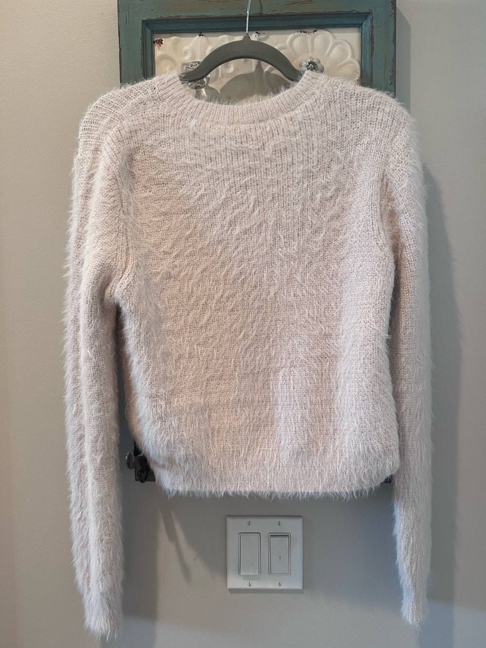 NWT Hem & Thread Soft Fuzzy Button-Up Cardigan in Light Blush - Picture 4 of 4
